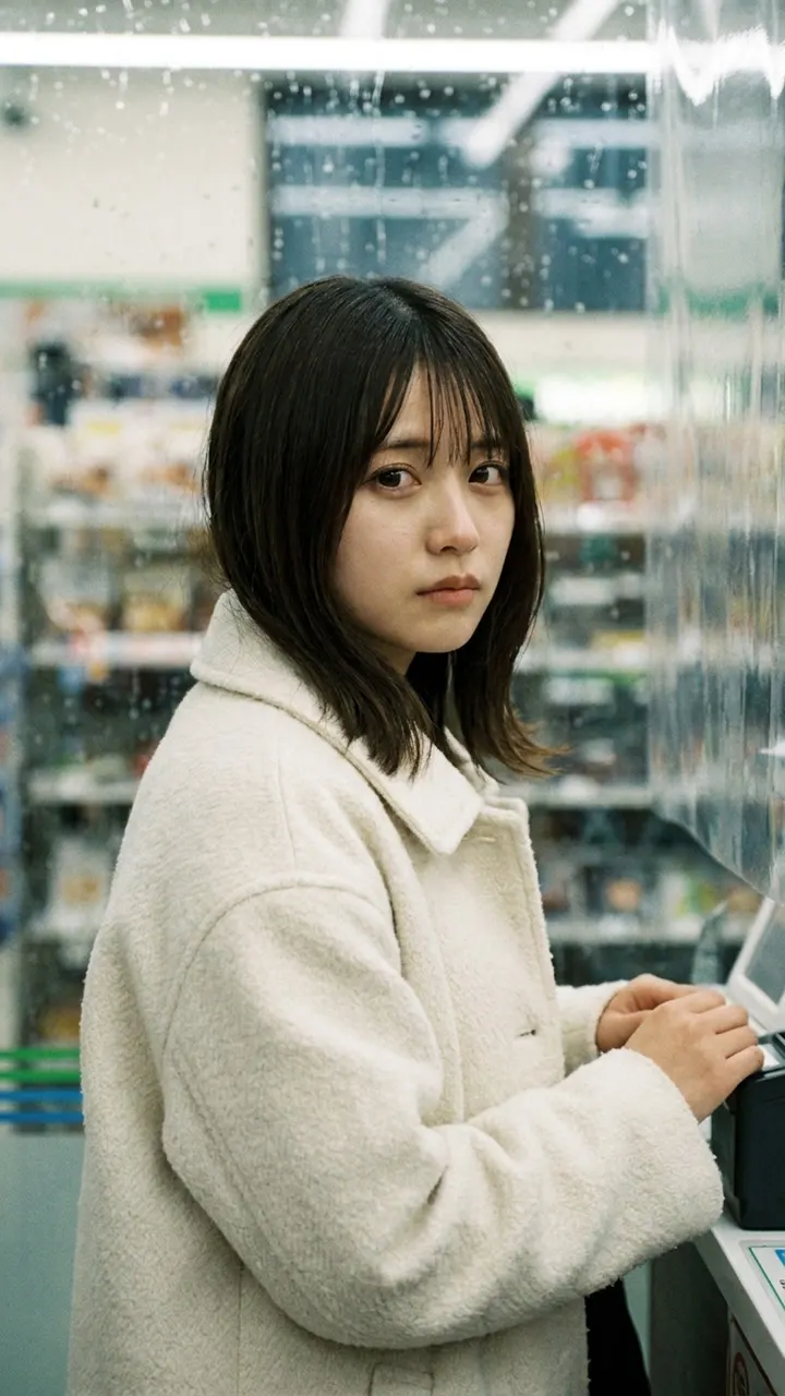 湊が女性に声をかけ、疑問を抱く表情のクローズアップ