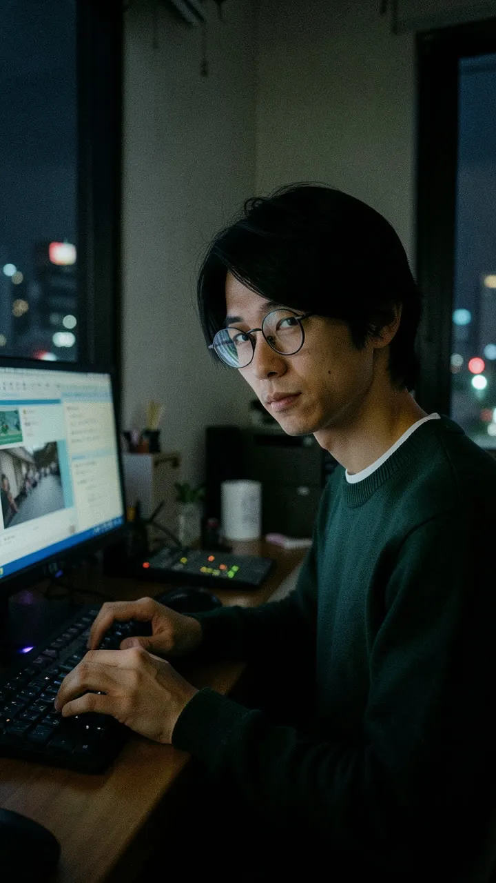 葵が過去半年の会話ログを見返す場面。感情が揺れる。 #1