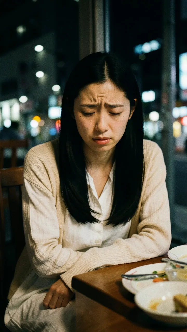 過去の出来事や未来の証拠を問いただす七海の表情 #1
