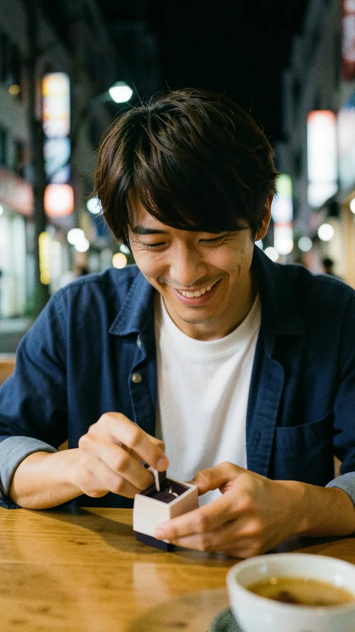 未来の七海が慎重に口を開き、重大な忠告を示唆する場面