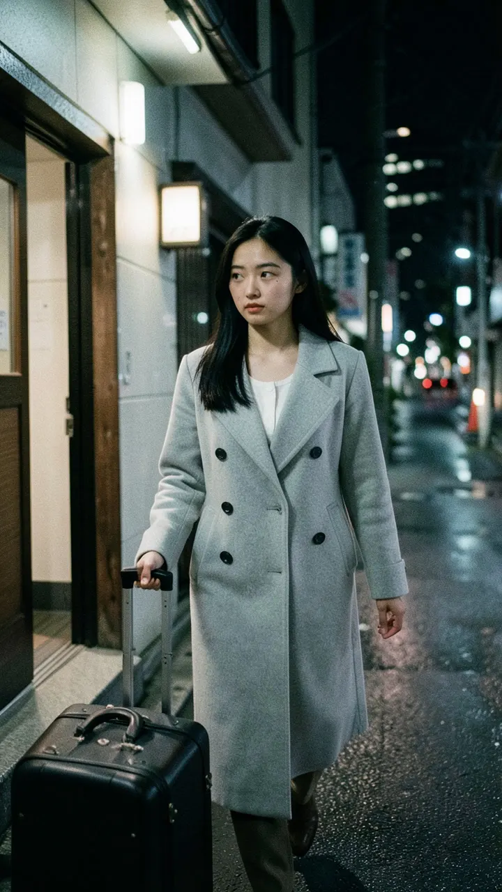 彼が帰宅する足音が聞こえ、二人が慌てて態度を変える場面