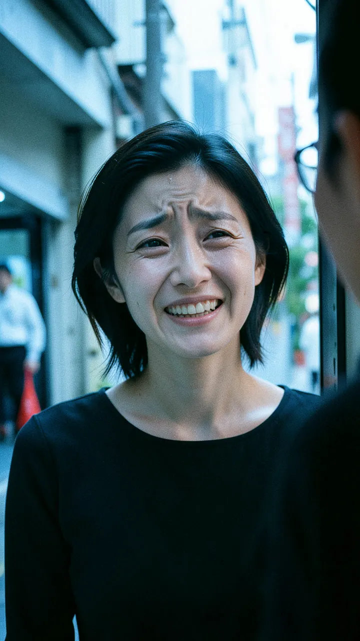 扉を閉めるか残すか、七海が一歩を踏み出す直前の静かな一枚
