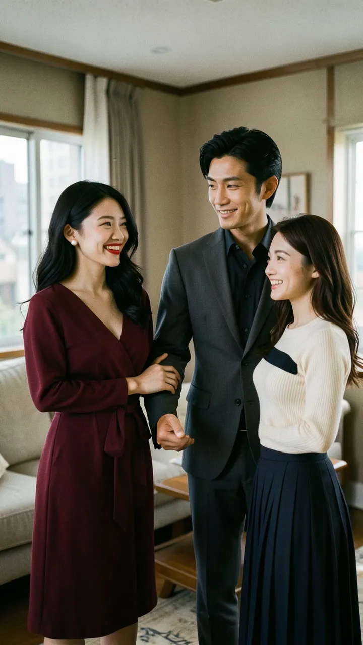 姉と怜哉の親密そうなやりとりを窓越しに見てしまう美緒の表情。