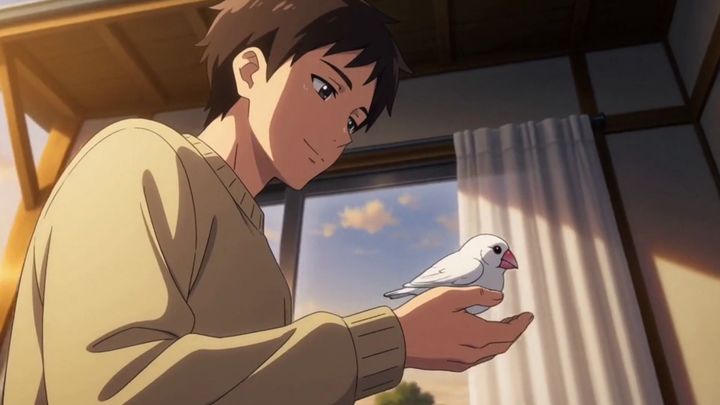 Una apertura de estilo anime hecha con el protagonista de una novela