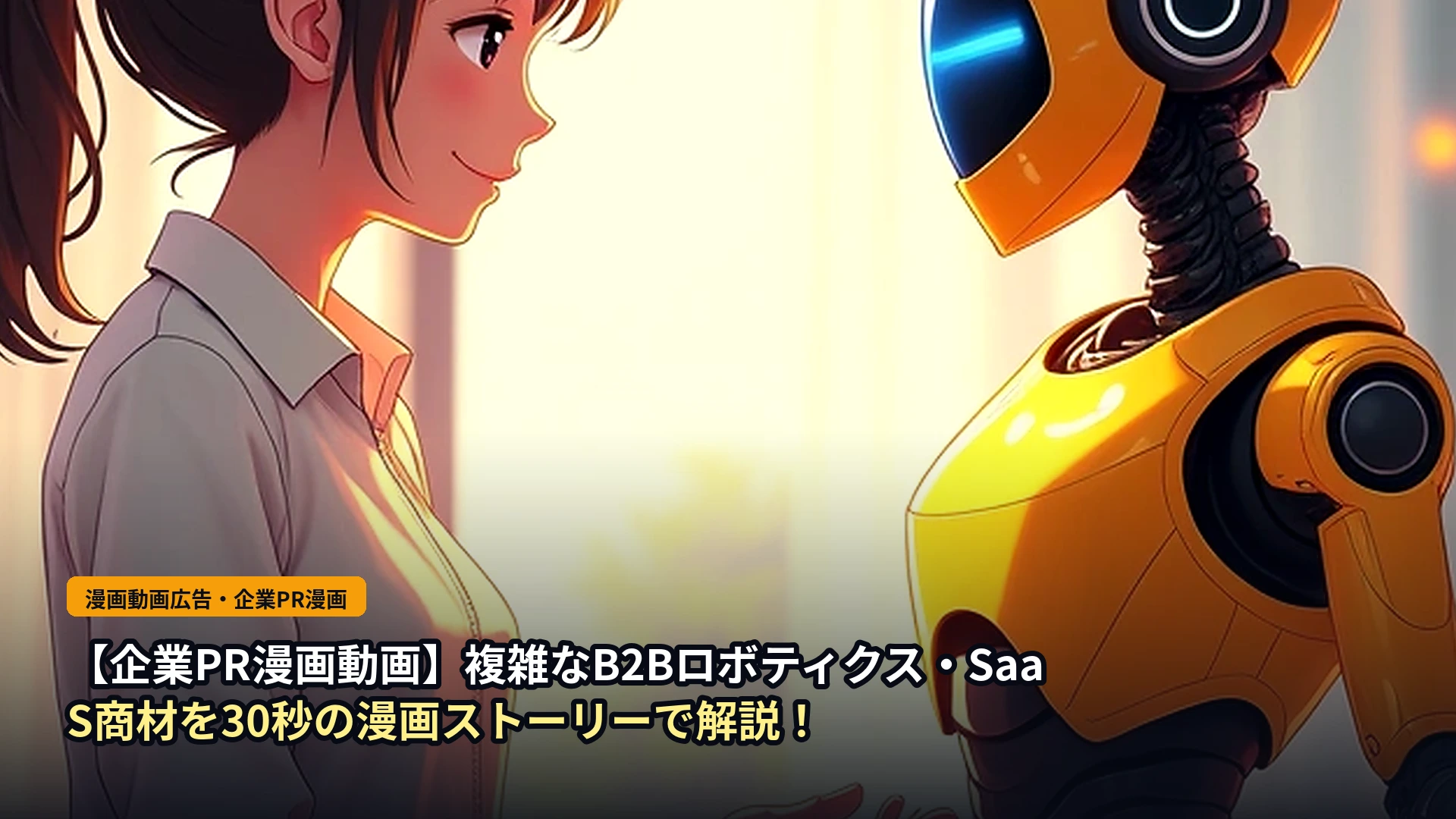 【企業PR漫画動画】複雑なB2Bロボティクス・SaaS商材を30秒の漫画ストーリーで解説！ 表紙