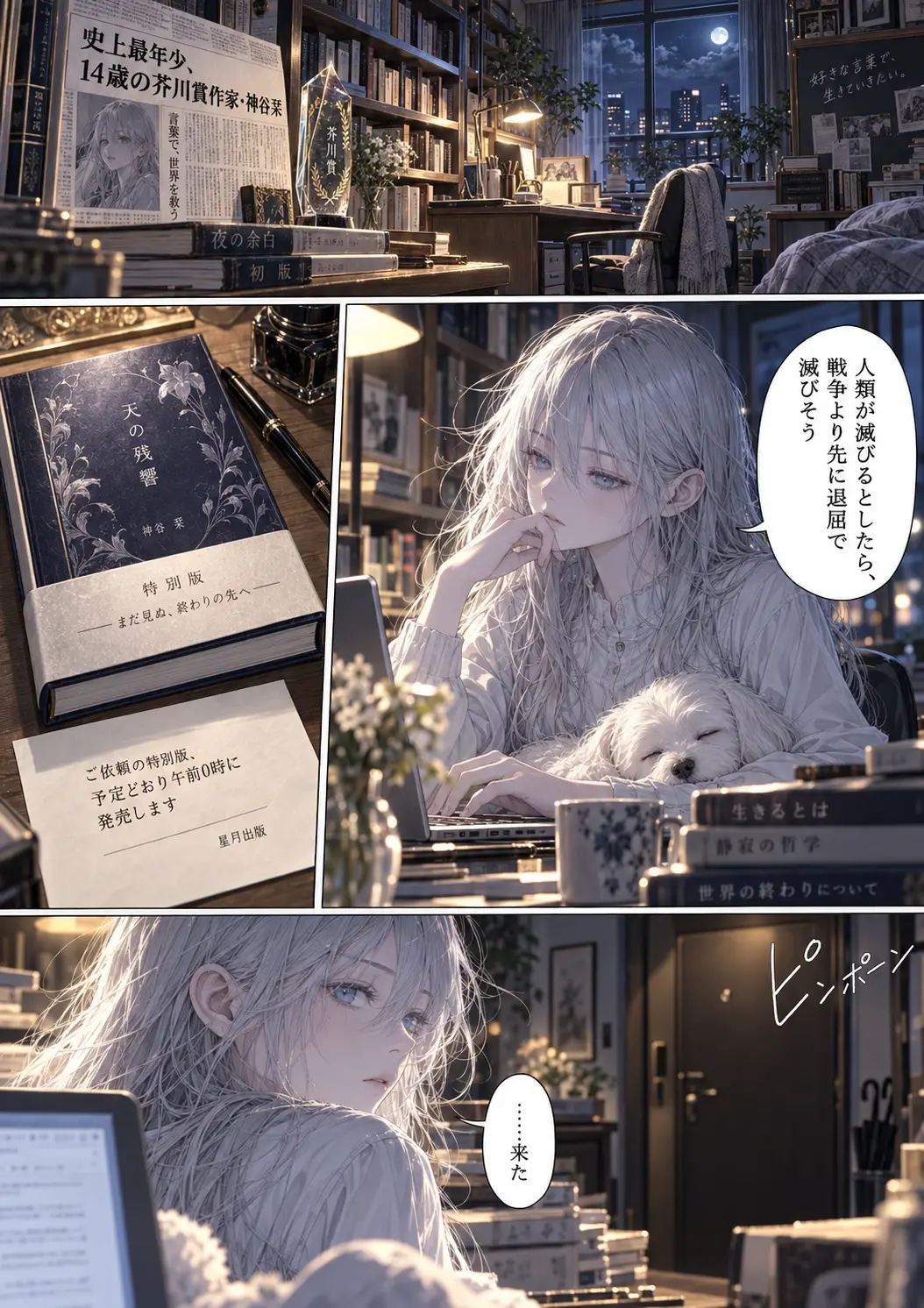 殺し屋は結末を知らない Page 02: 天才小説家・神谷栞の書斎