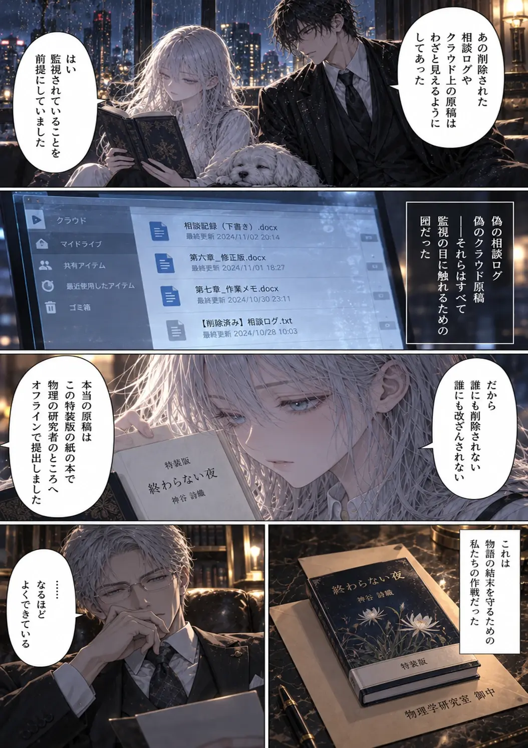 殺し屋は結末を知らない Page 26: 「お前が盗み見た削除ログも小説も、偽物だ」