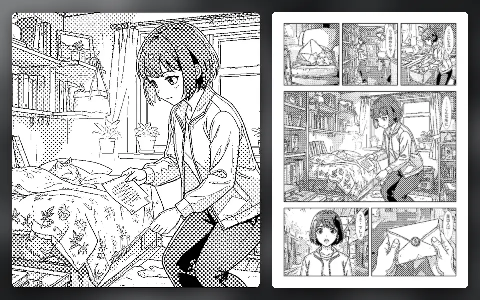 Panel layout: 6 panels (with a feature panel)